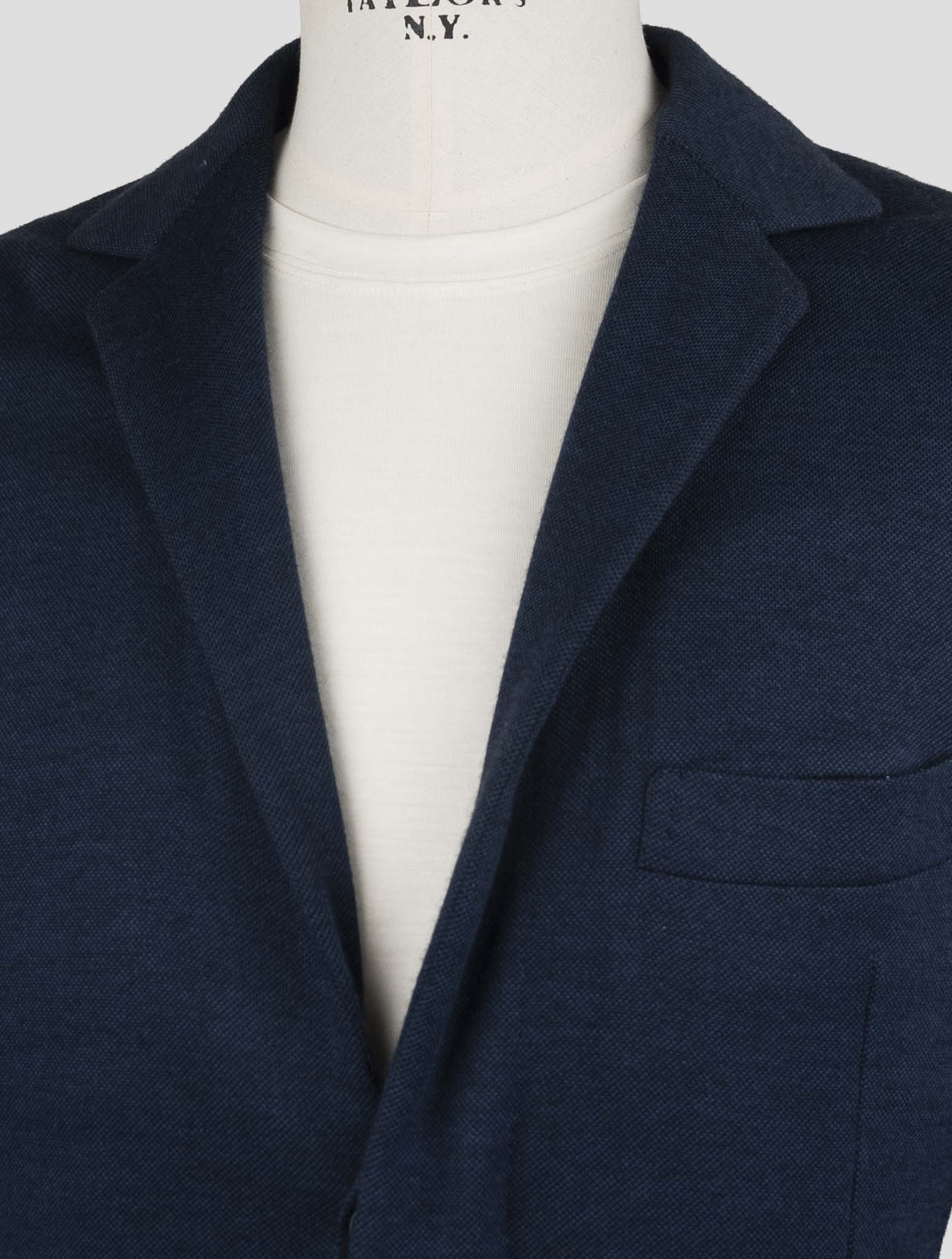 Kiton Knt Blue Cashmere Cotton Suit