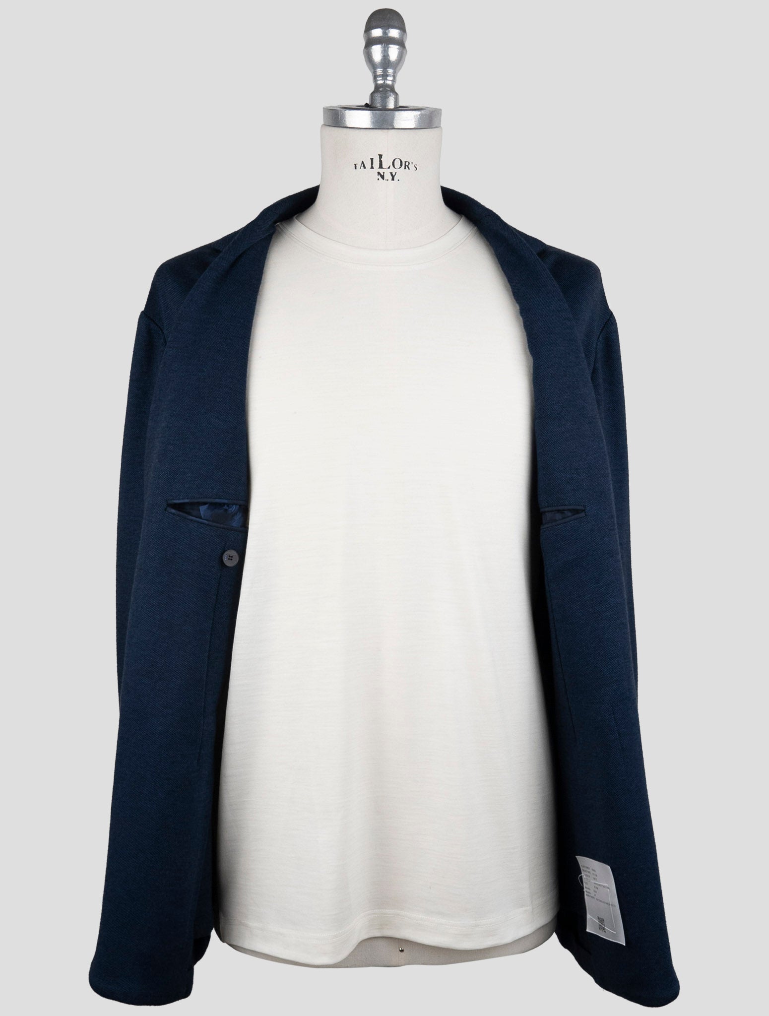 Kiton Knt Blue Cashmere Cotton Suit