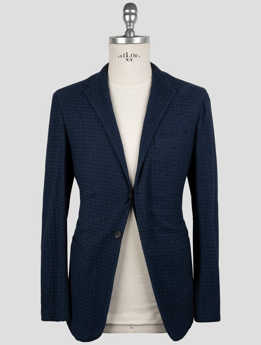 Kiton Knt Blue Cashmere Cotton Silk Suit