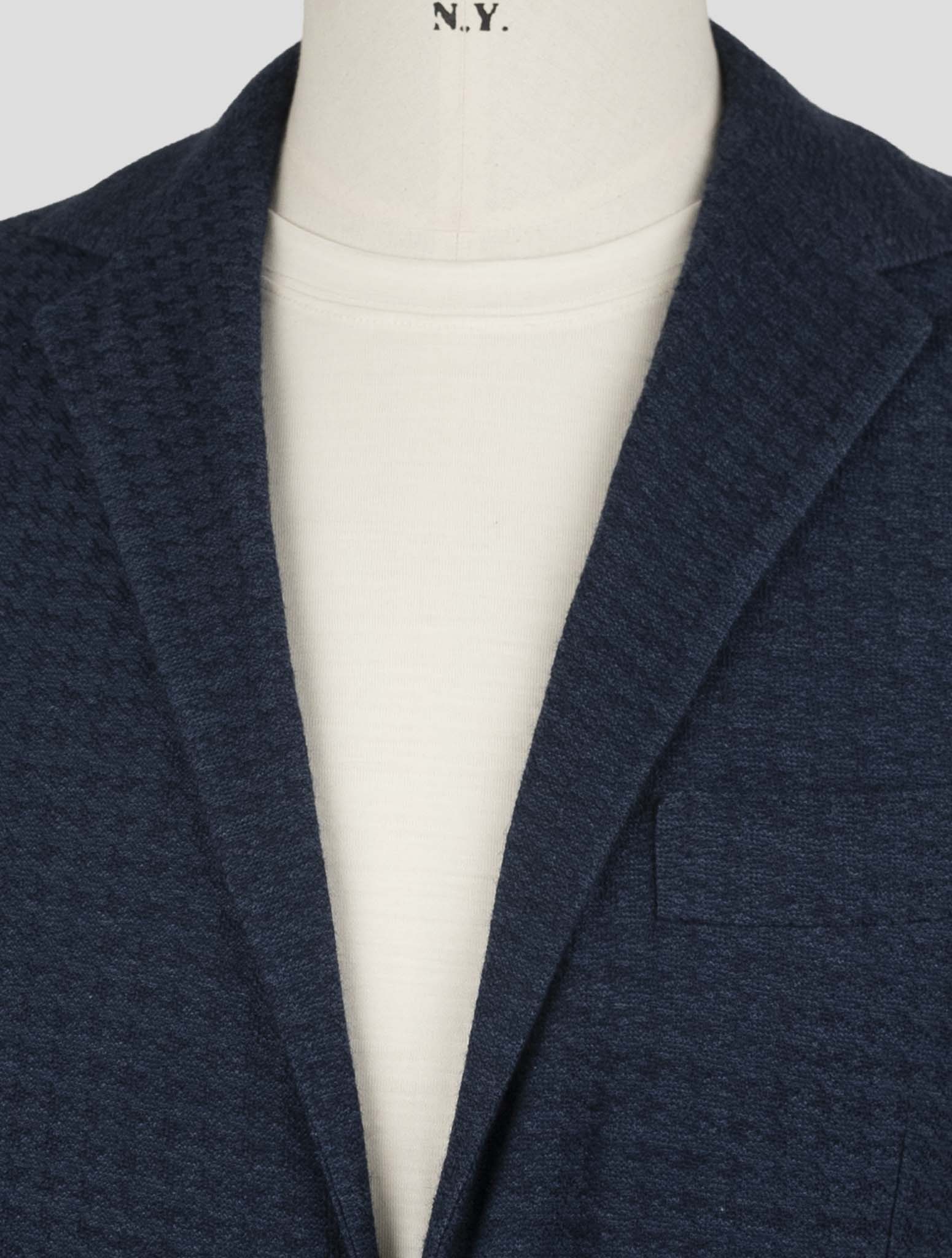 Kiton Knt Blue Cashmere Cotton Silk Suit