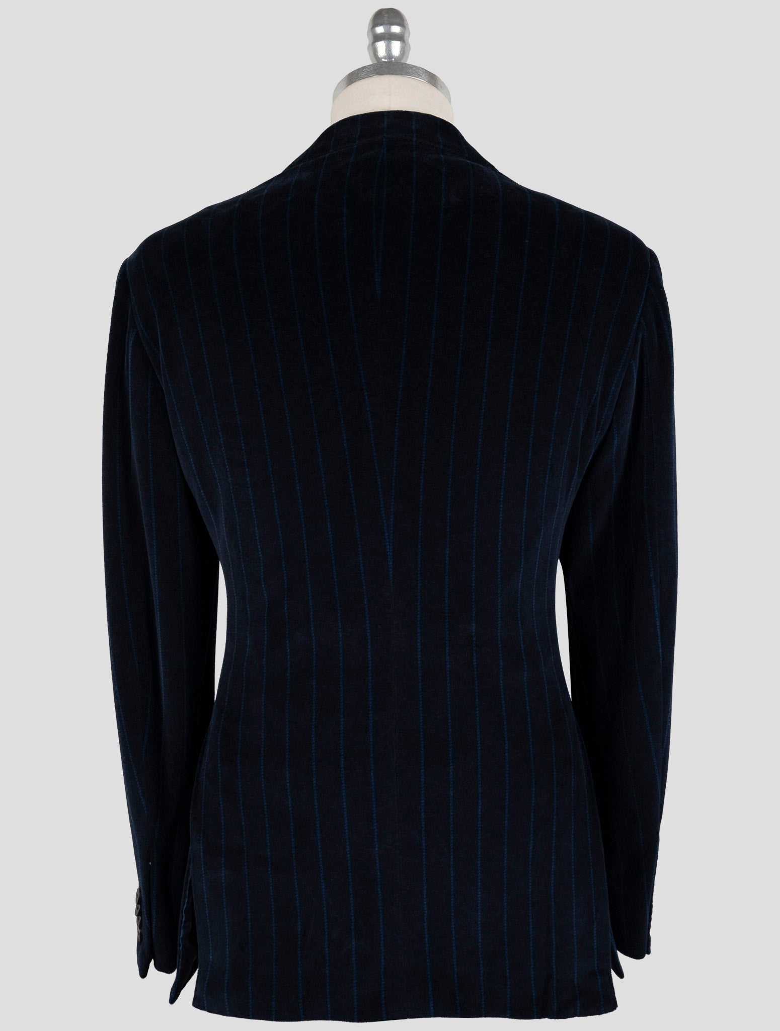Kiton Knt Blue Cotton Pl Velvet Suit