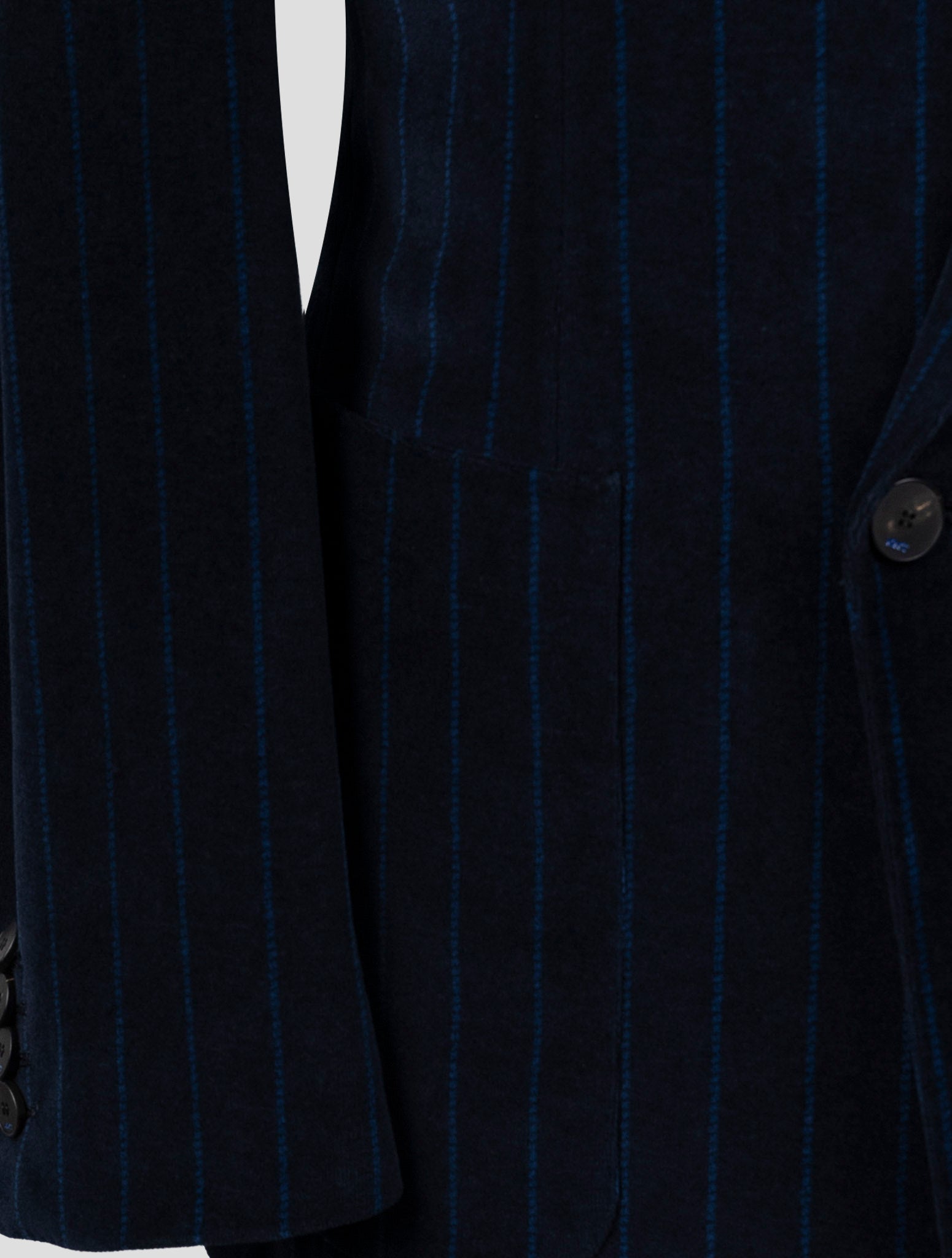 Kiton Knt Blue Cotton Pl Velvet Suit
