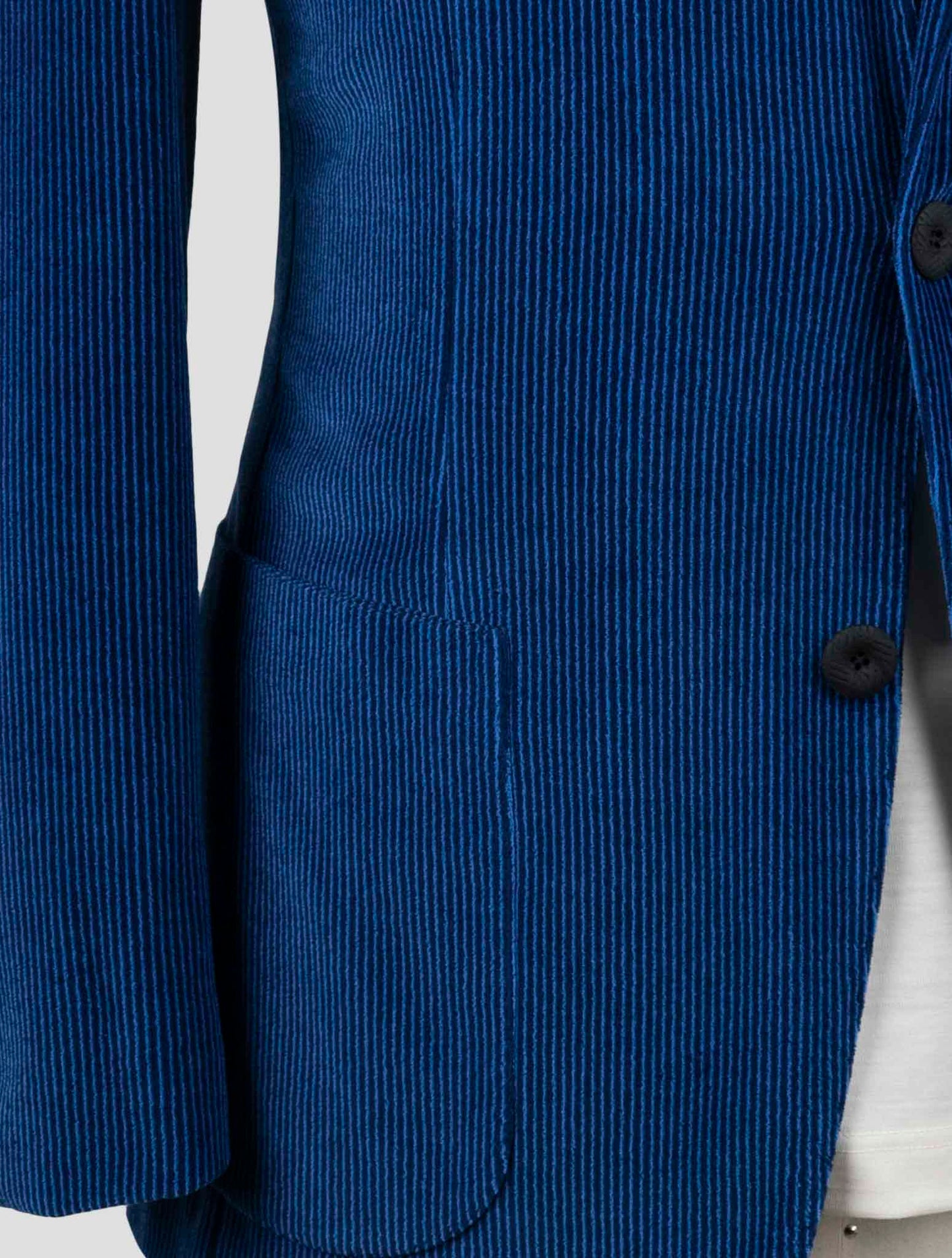 Kiton Knt Blue Cotton Pl Velvet Suit