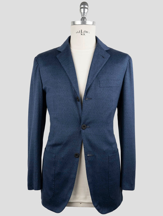 Kiton Knt Blue Wool Suit