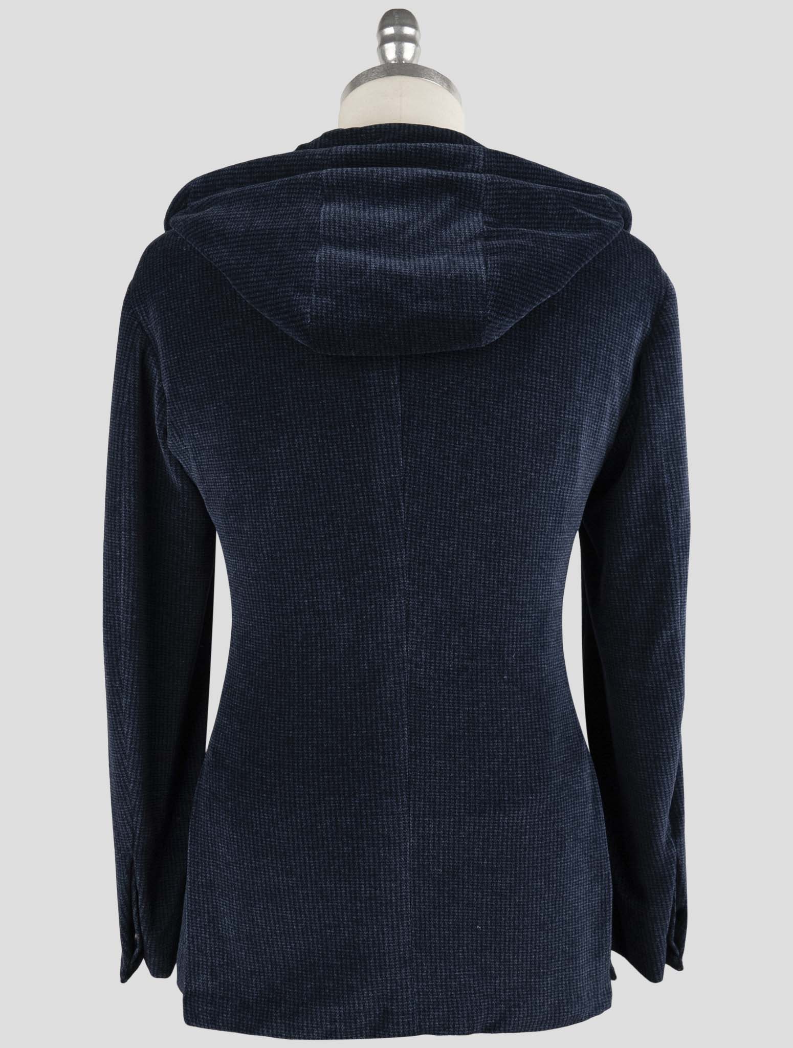 Kiton Knt Blue Cotton Pl Velvet Suit