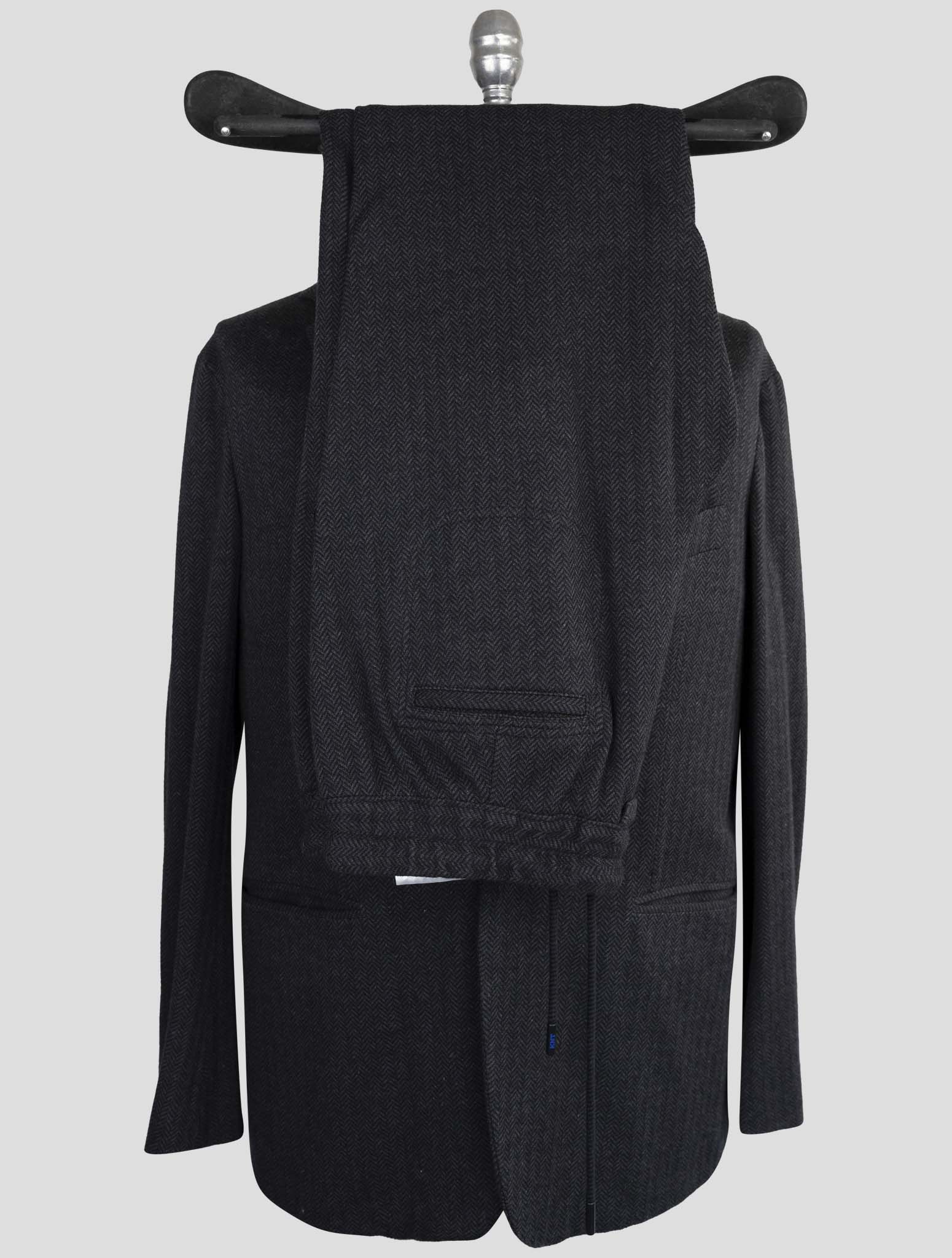 Kiton Knt Gray Cashmere Cotton Suit