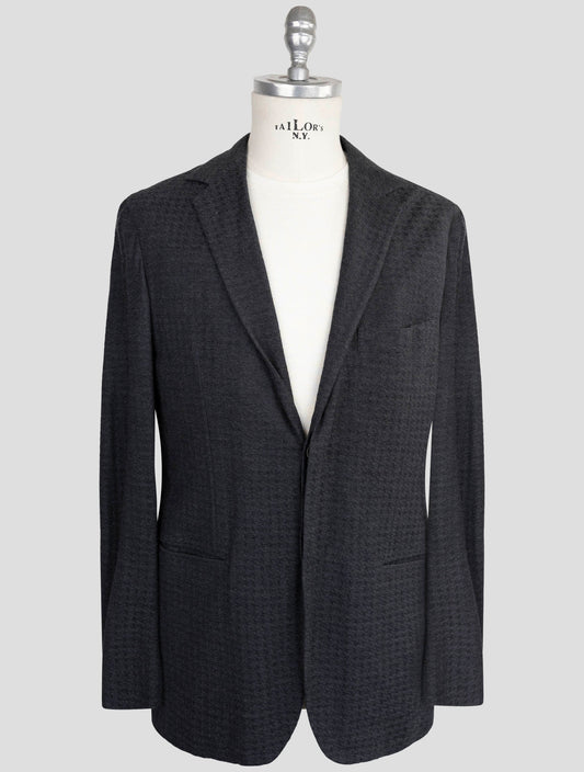 Kiton Knt Dark Gray Cotton Cashmere Silk Suit