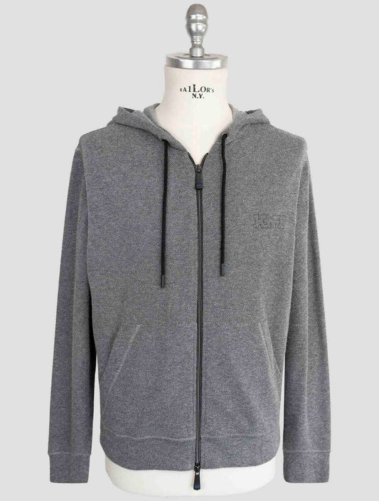 Kiton Knt Gray Cotton Pa Sweater Full Zip