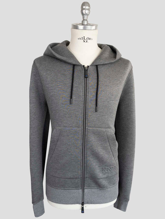 Kiton Knt Gray Viscose Ea Sweater Full Zip
