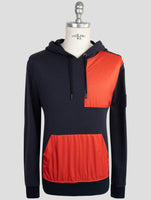 Kiton Knt Blue Cotton  Sweater Hoodie