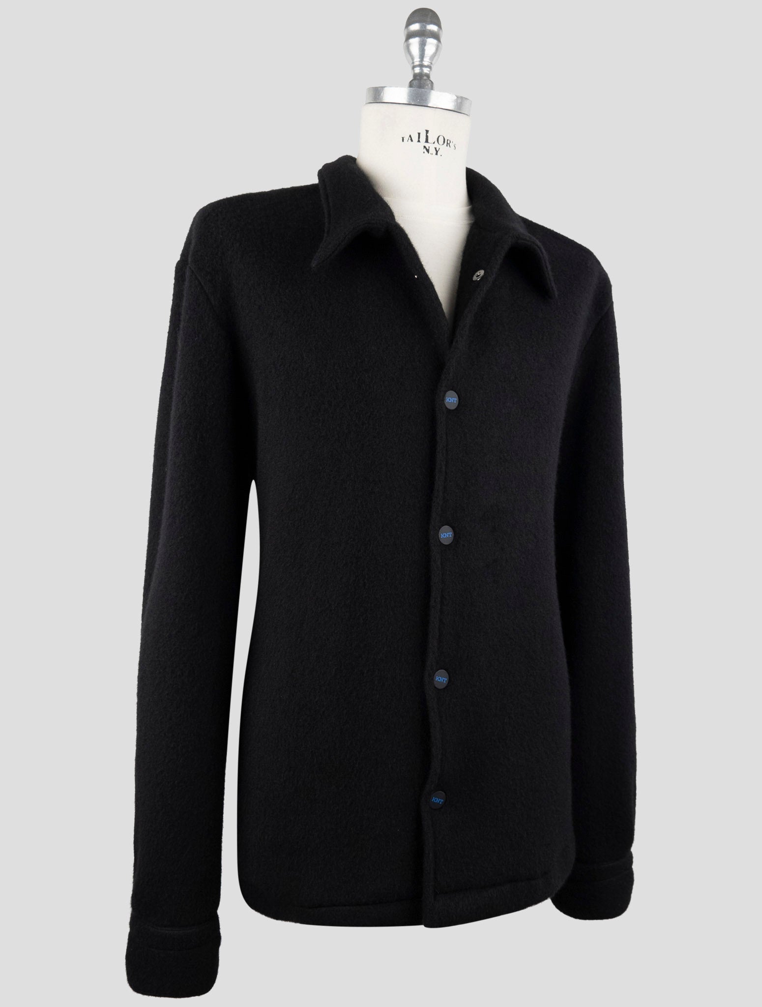 Kiton Knt Black Cashmere Pa Coat