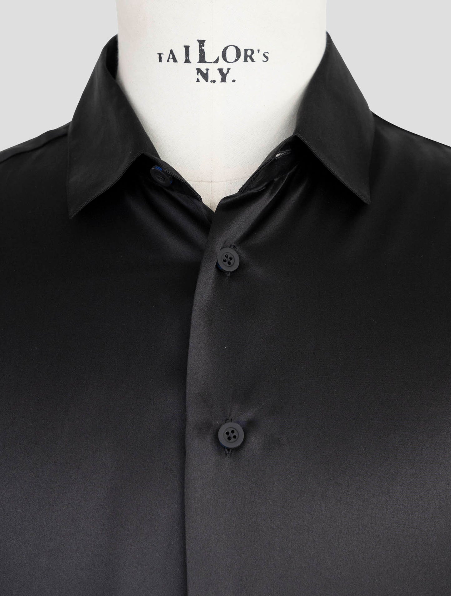 kiton Knt Black Silk Shirt