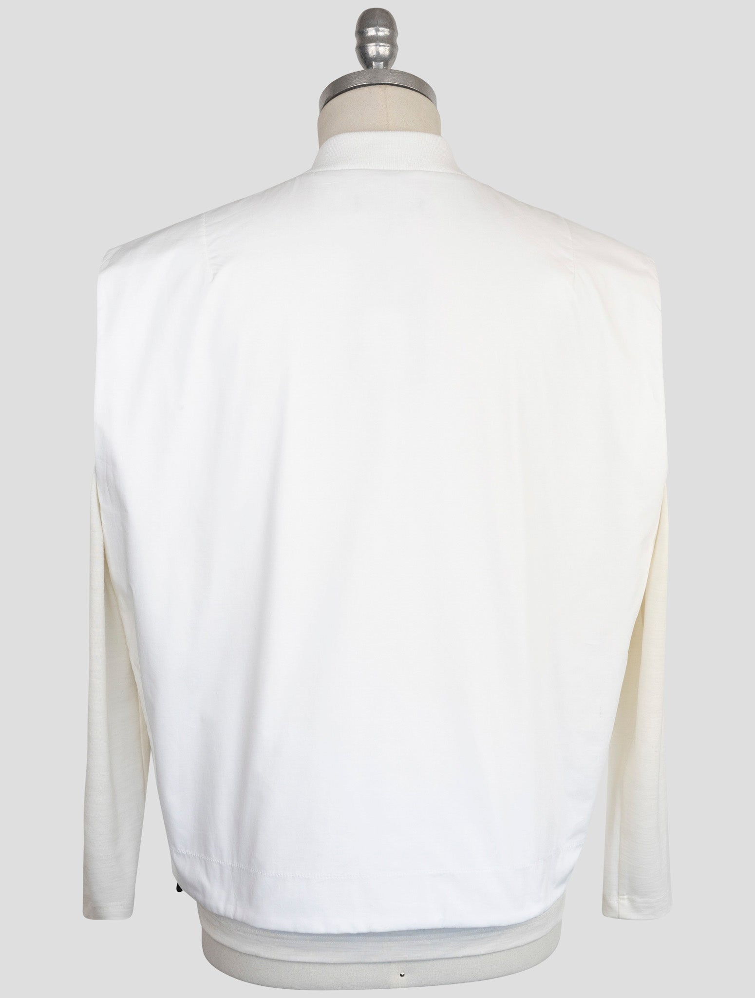 Kiton Knt White Cotton Coat Gilet