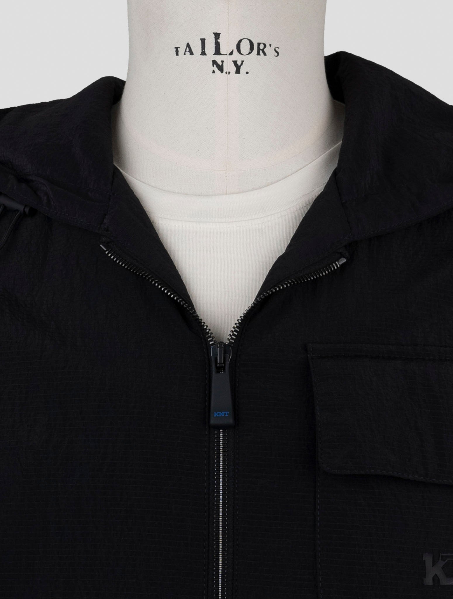 Kiton Knt Black Pa Coat Gilet