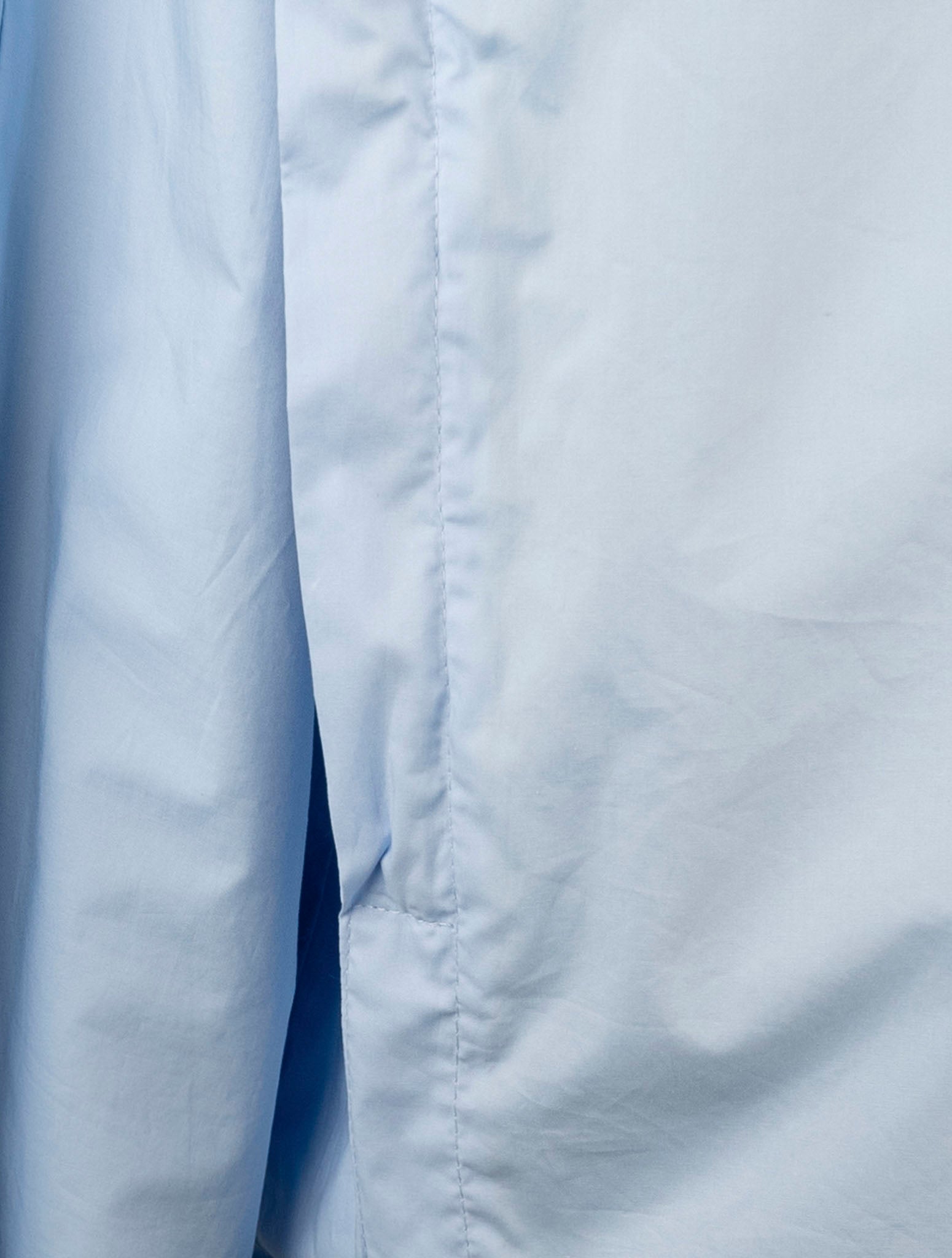 Kiton Knt Light Blue Cotton Overcoat