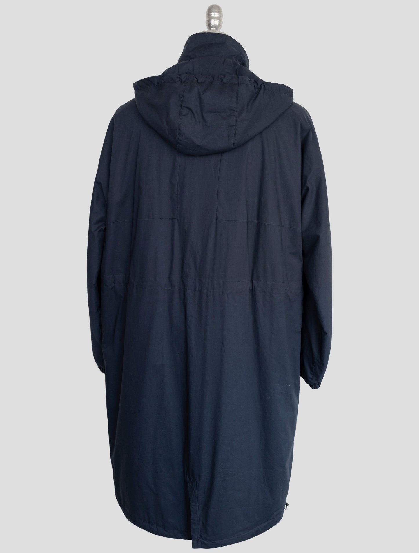 Kiton Knt Blue Cotton Overcoat