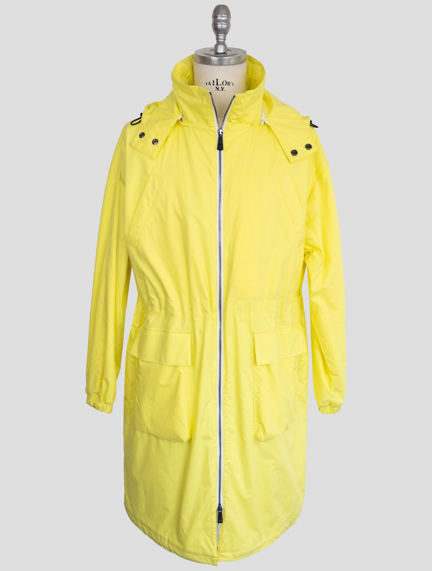 Kiton Knt Yellow Cotton Overcoat
