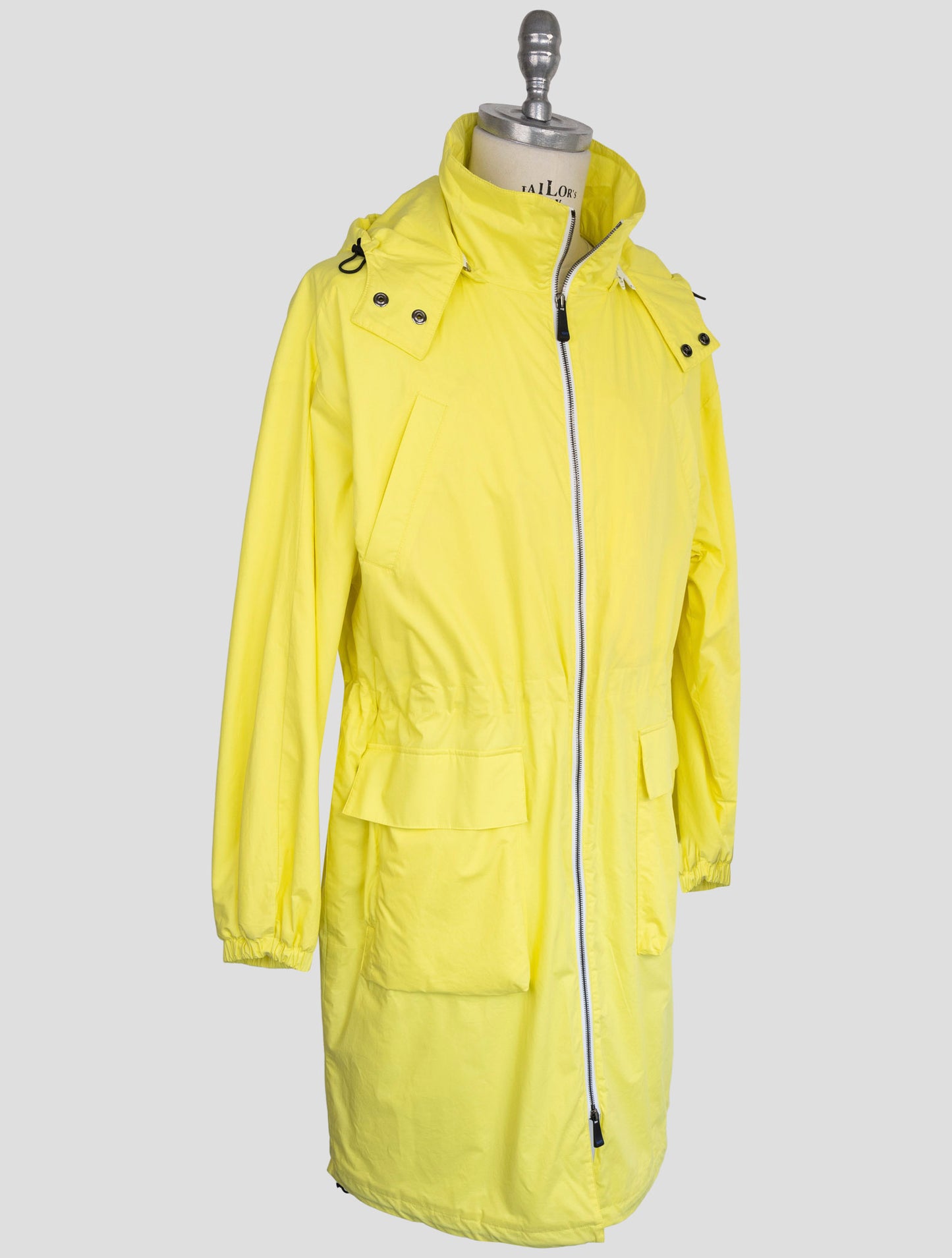 Kiton Knt Yellow Cotton Overcoat
