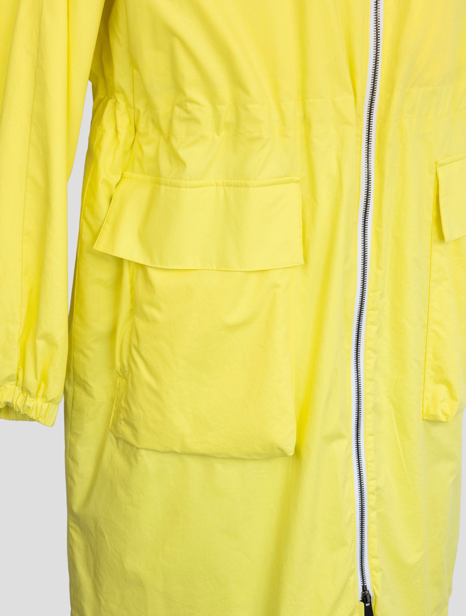 Kiton Knt Yellow Cotton Overcoat