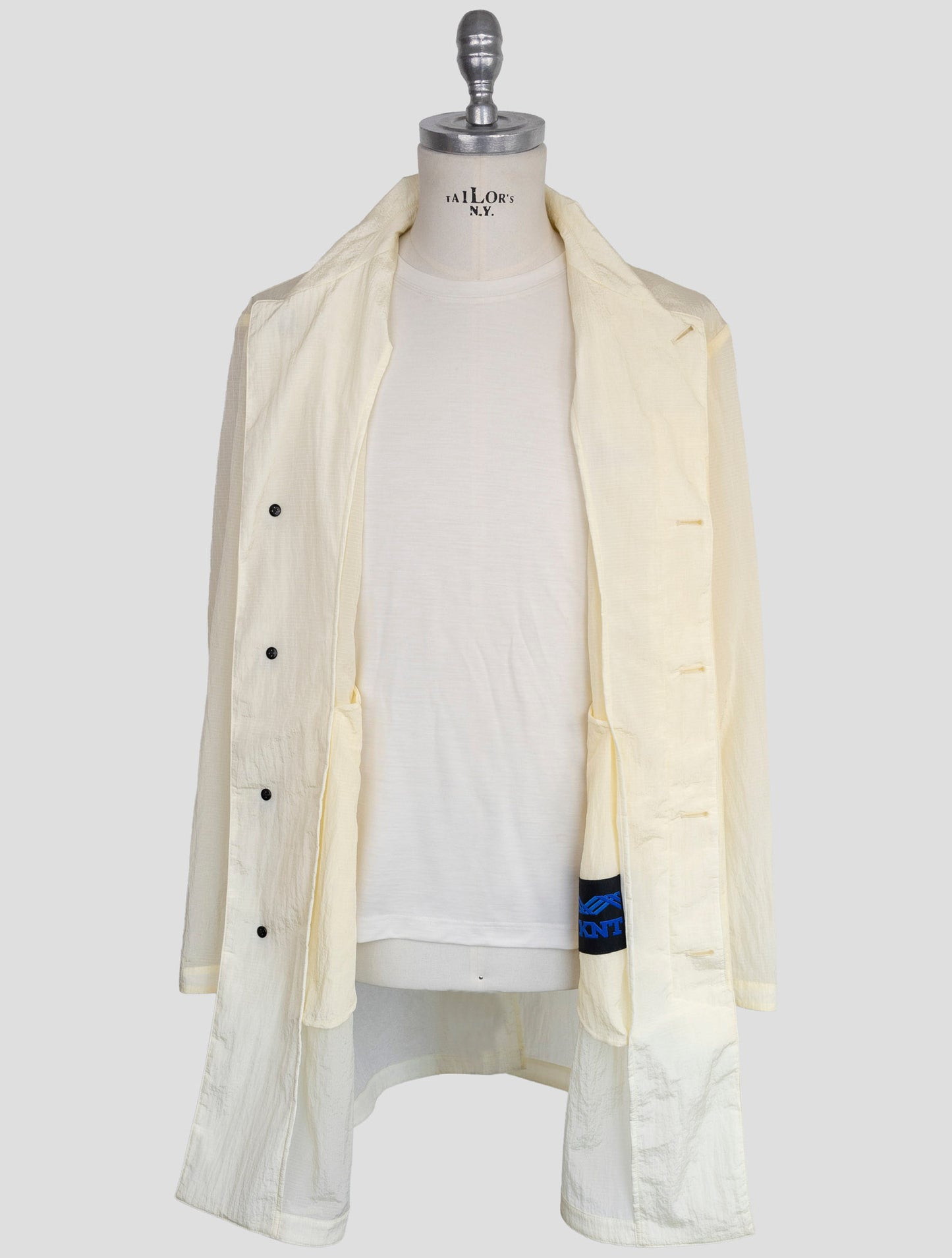 Kiton Knt White Pa Overcoat