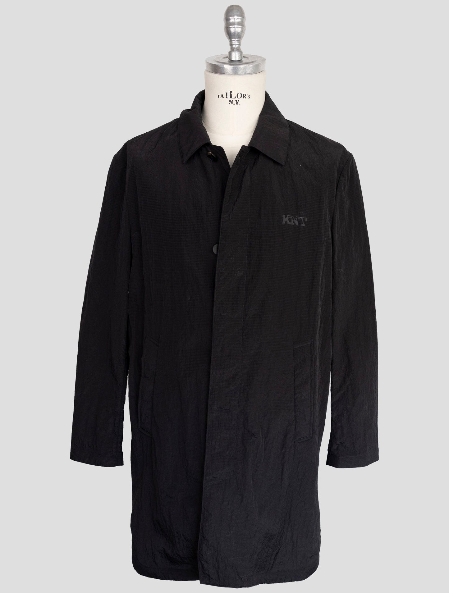 Kiton Knt Black Pa Overcoat