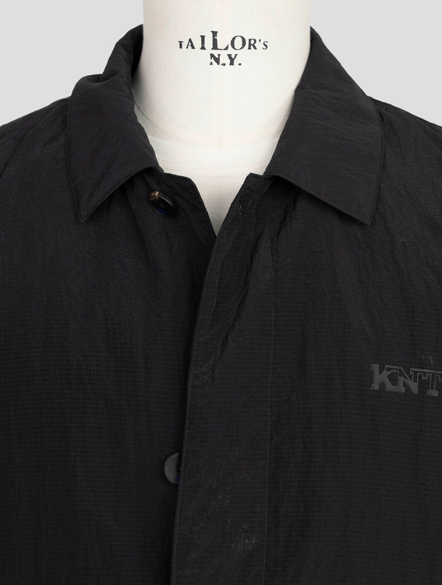 Kiton Knt Black Pa Overcoat