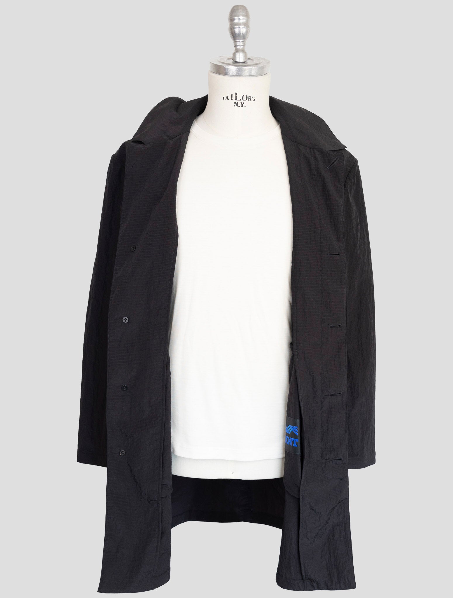 Kiton Knt Black Pa Overcoat