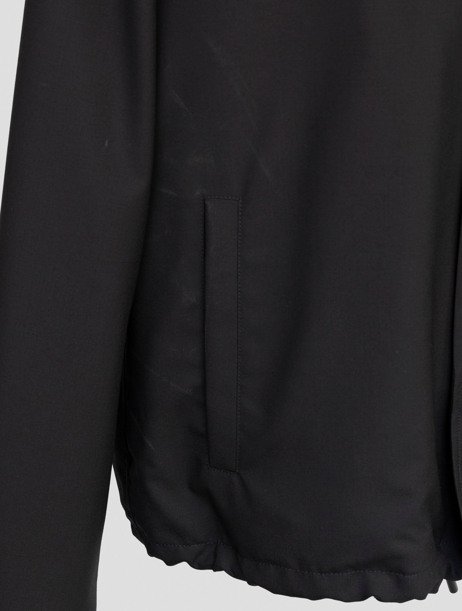 Kiton Knt Black Virgin Wool Coat