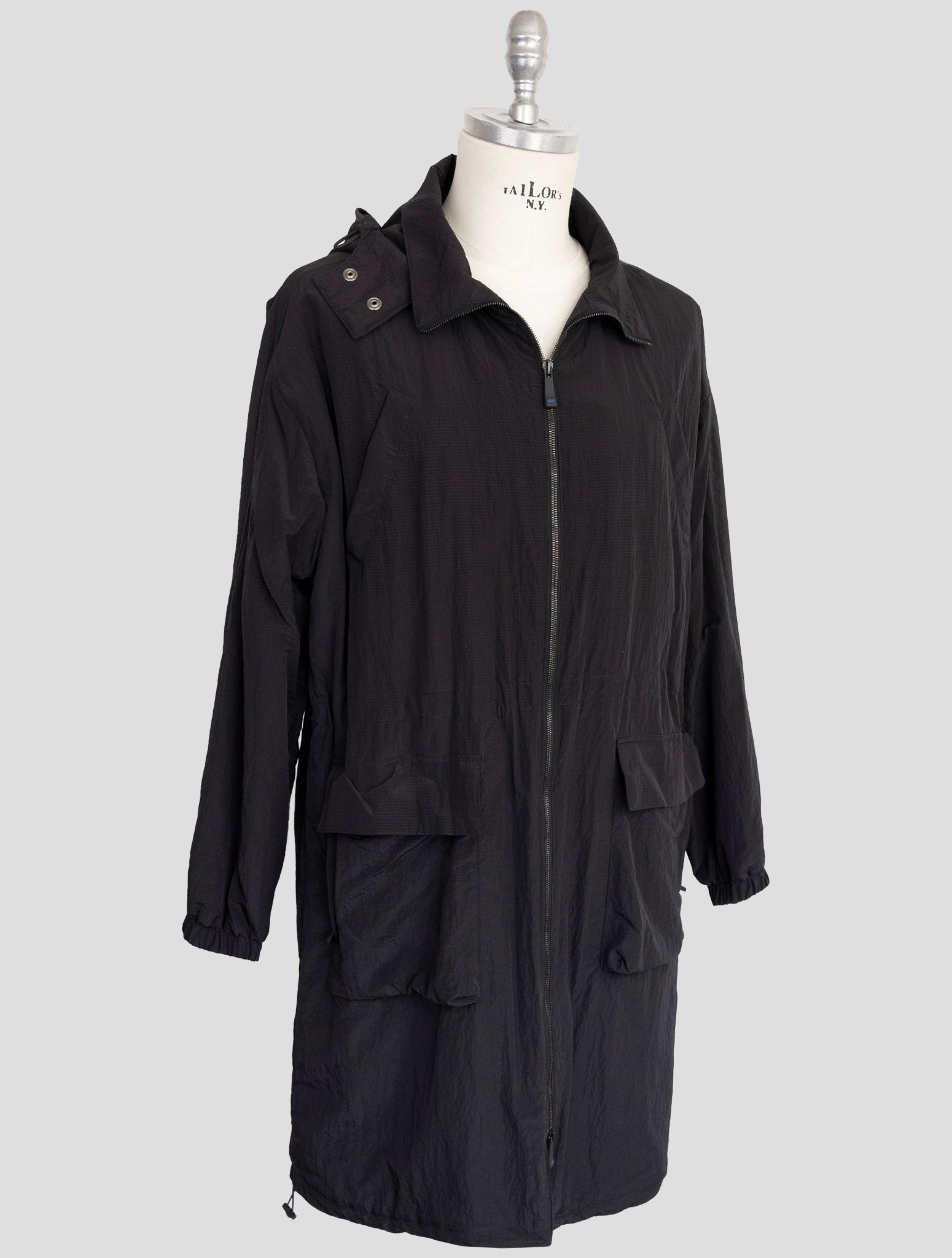 Kiton Knt Black Pa Overoat