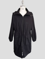 Kiton Knt Black Cotton Overoat