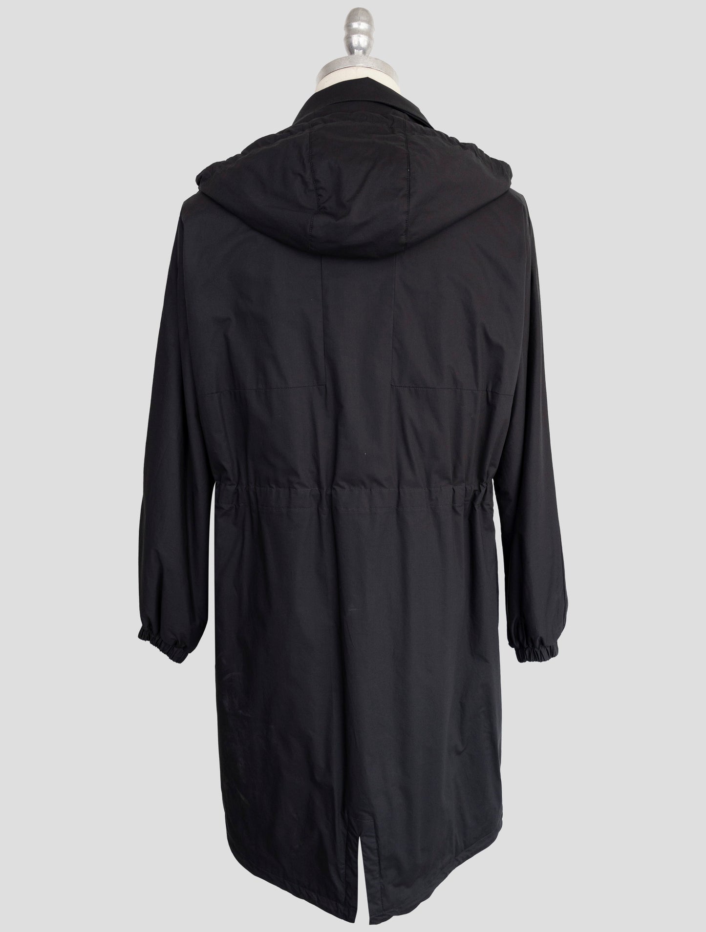 Kiton Knt Black Cotton Overoat