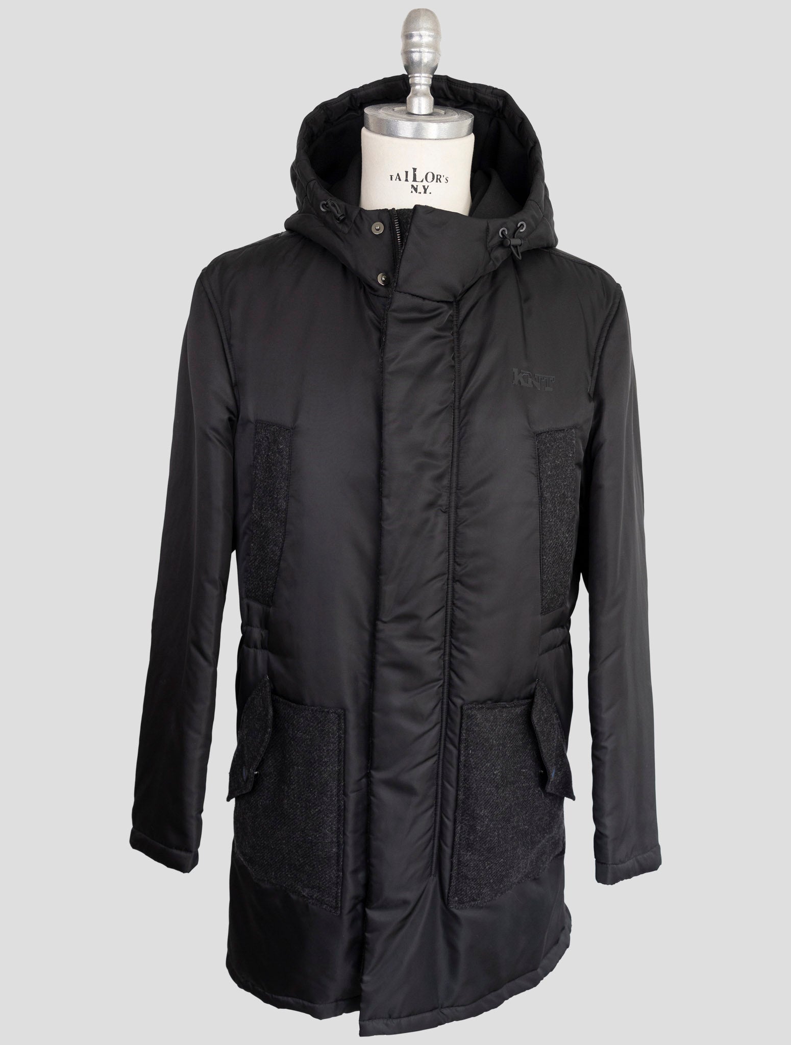 Kiton Knt Black Pa Overoat