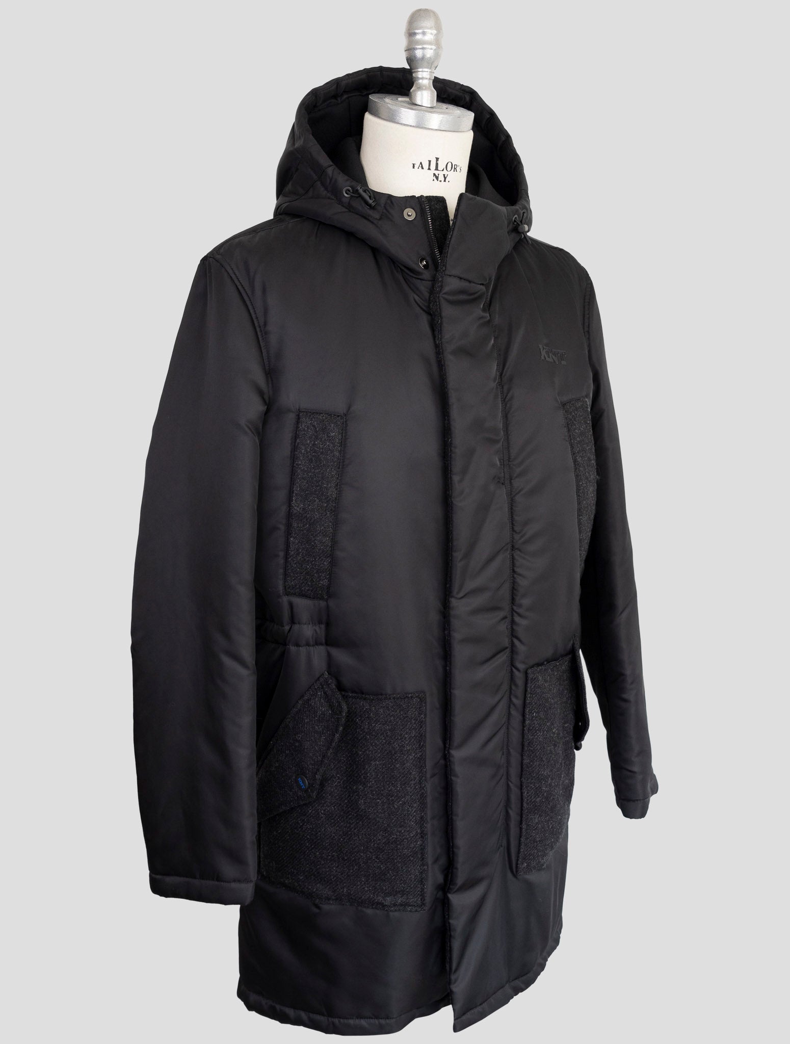 Kiton Knt Black Pa Overoat