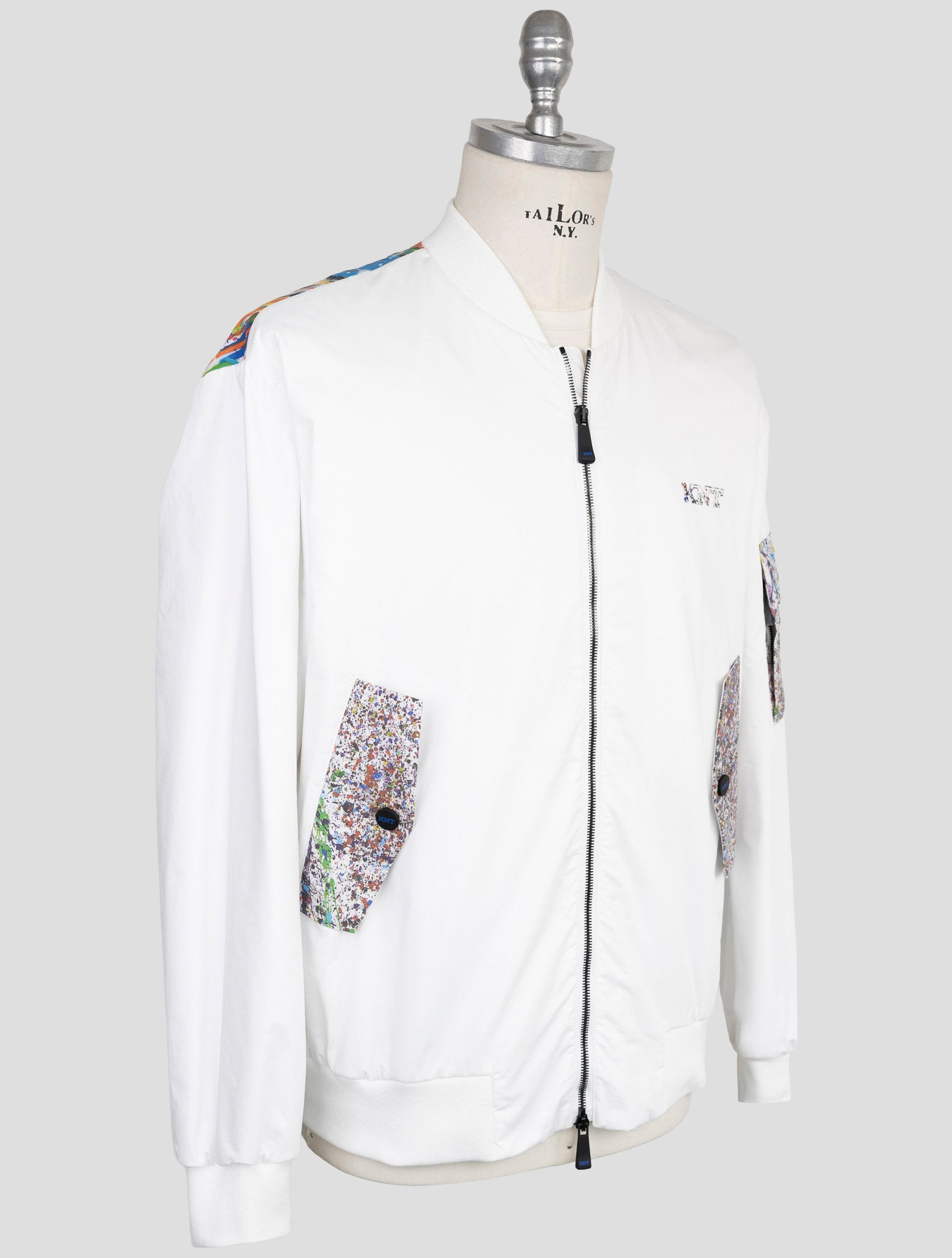 Kiton Knt White Cotton Coat
