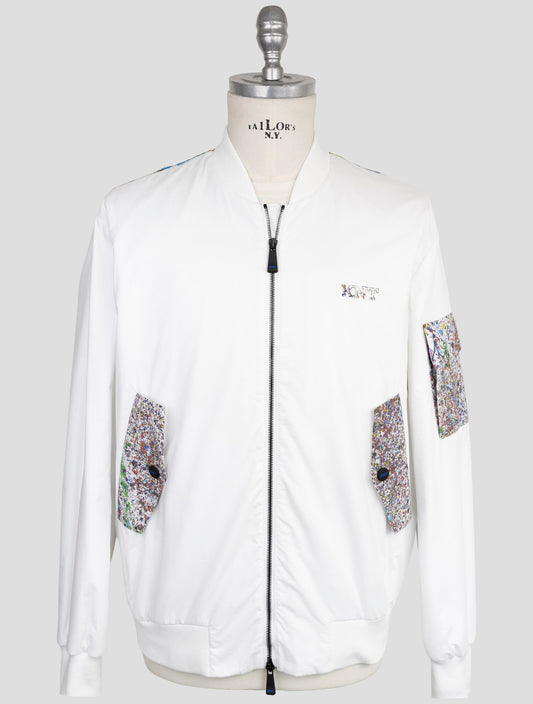 Kiton Knt White Cotton Coat