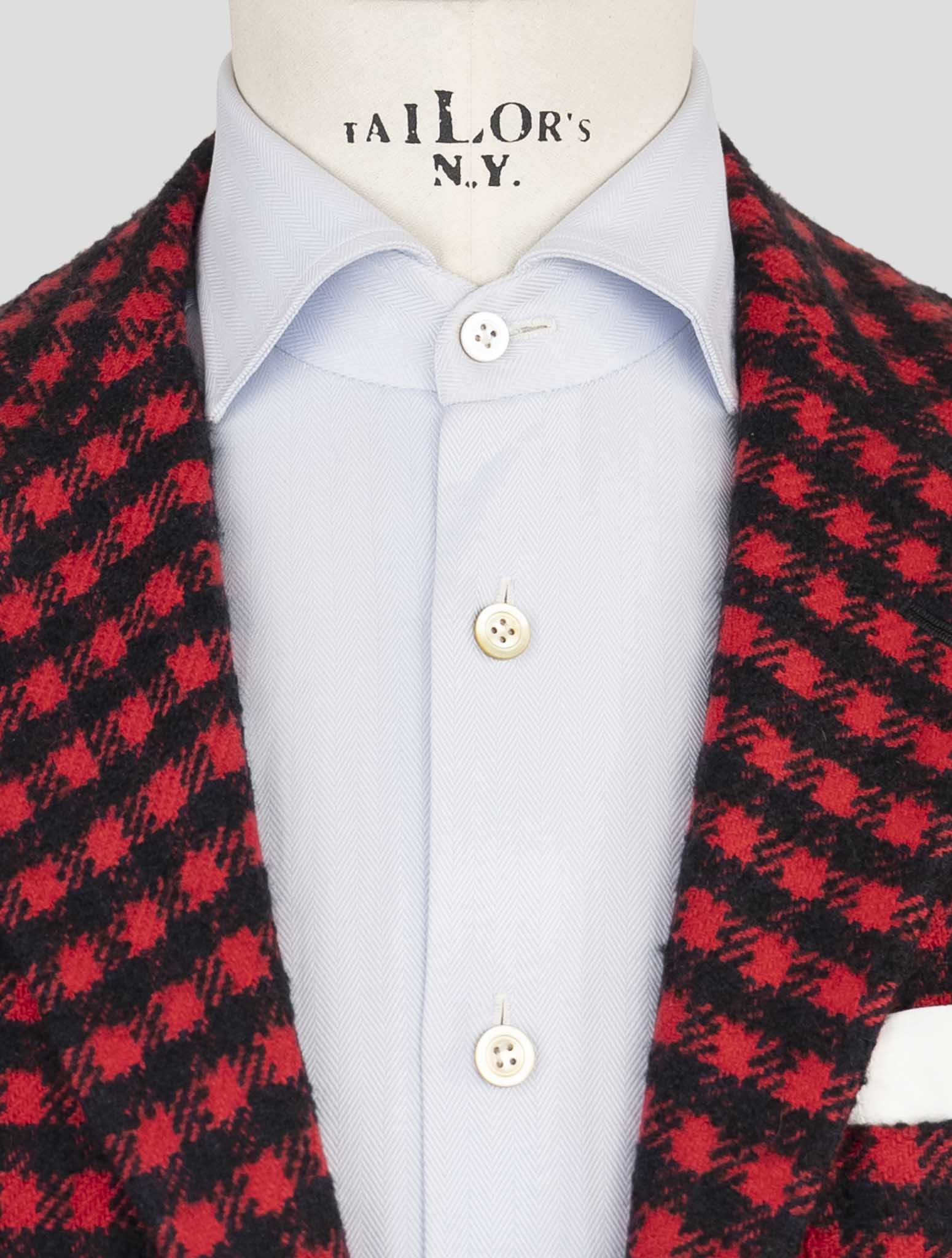 Kiton Black Red Cashmere Silk Blazer