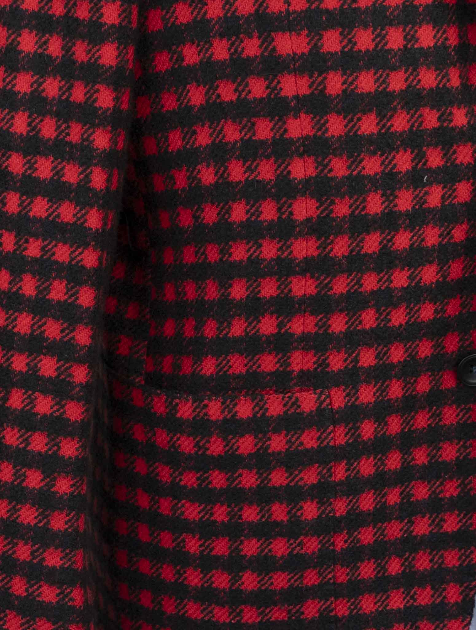 Kiton Black Red Cashmere Silk Blazer