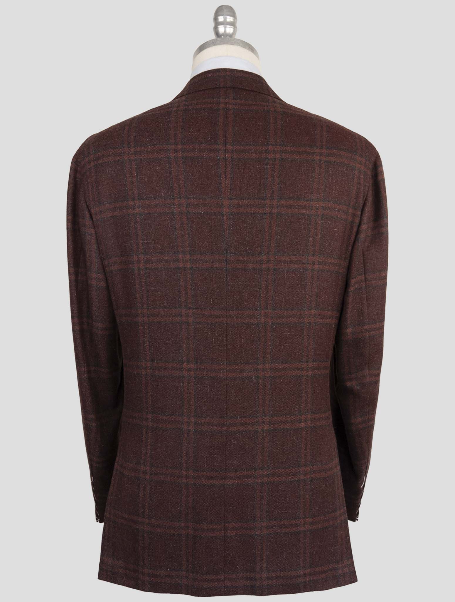 Kiton Brown Cashmere Silk Linen Blazer