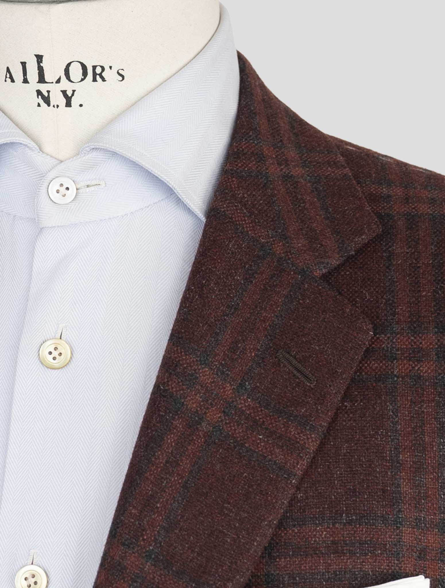 Kiton Brown Cashmere Silk Linen Blazer