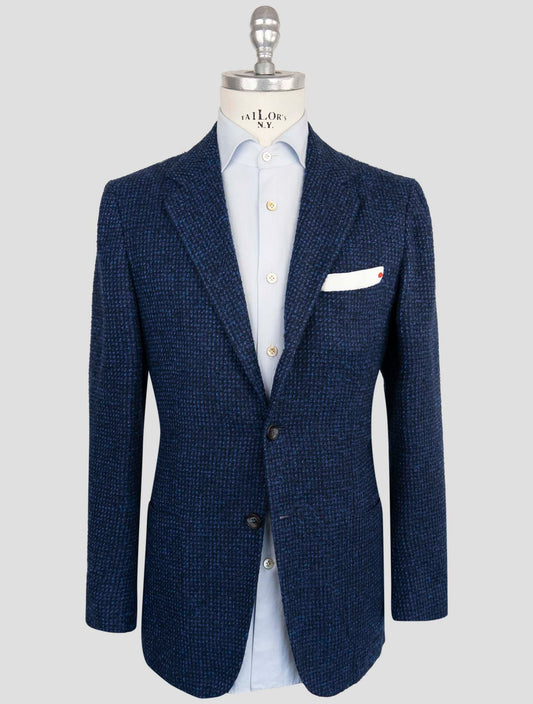 Kiton Blue Cashmere Angora Pa Silk Blazer