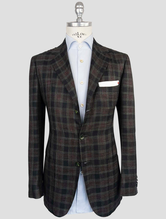 Kiton Multicolor Cashmere Silk Linen Blazer