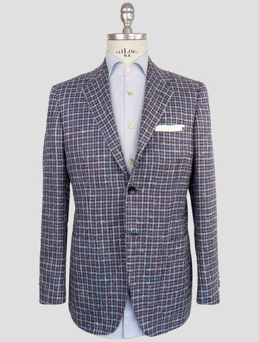 Kiton Multicolor Cashmere Fleece Wool Silk Blazer