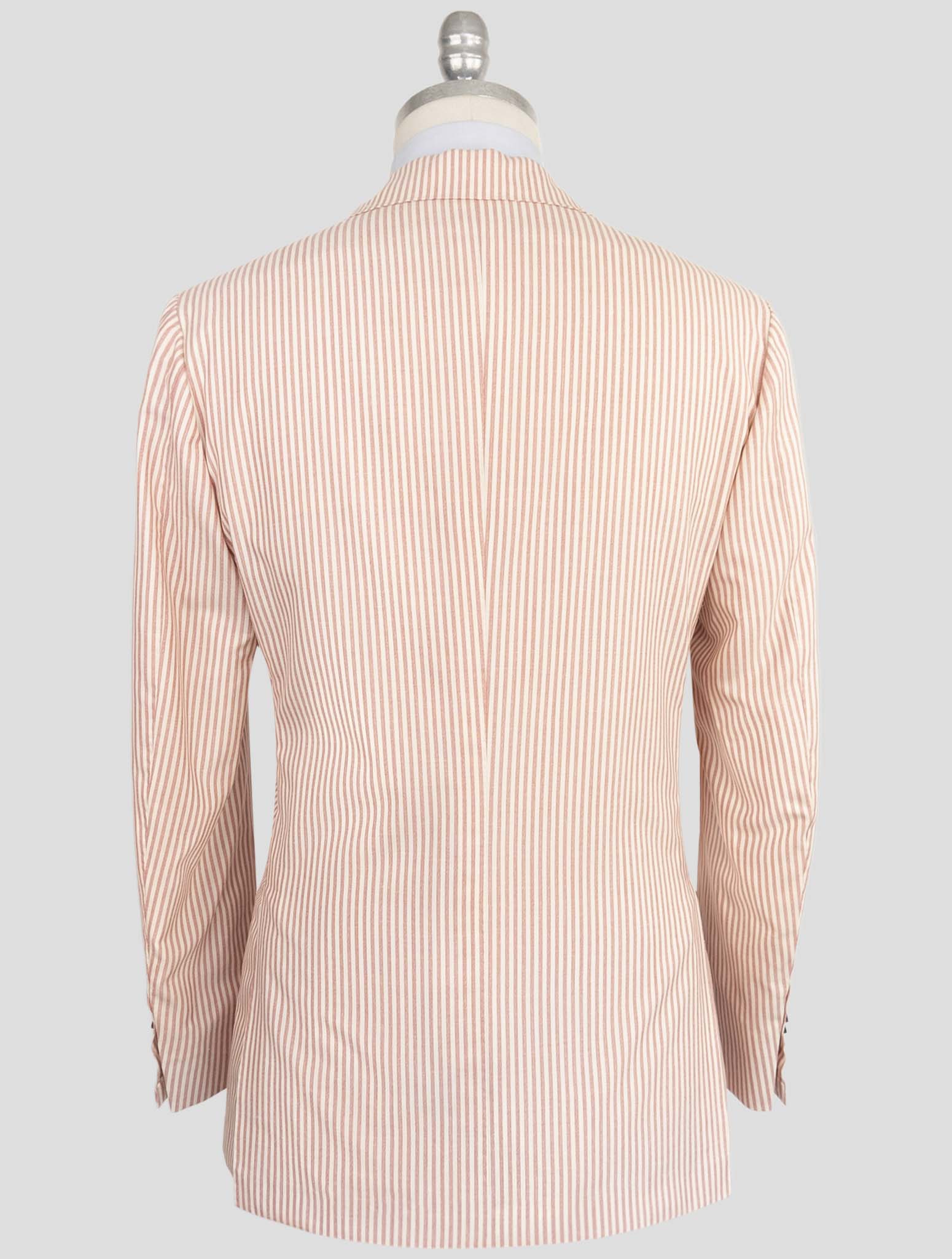 Kiton Pink White Cashmere Silk Lienn Blazer