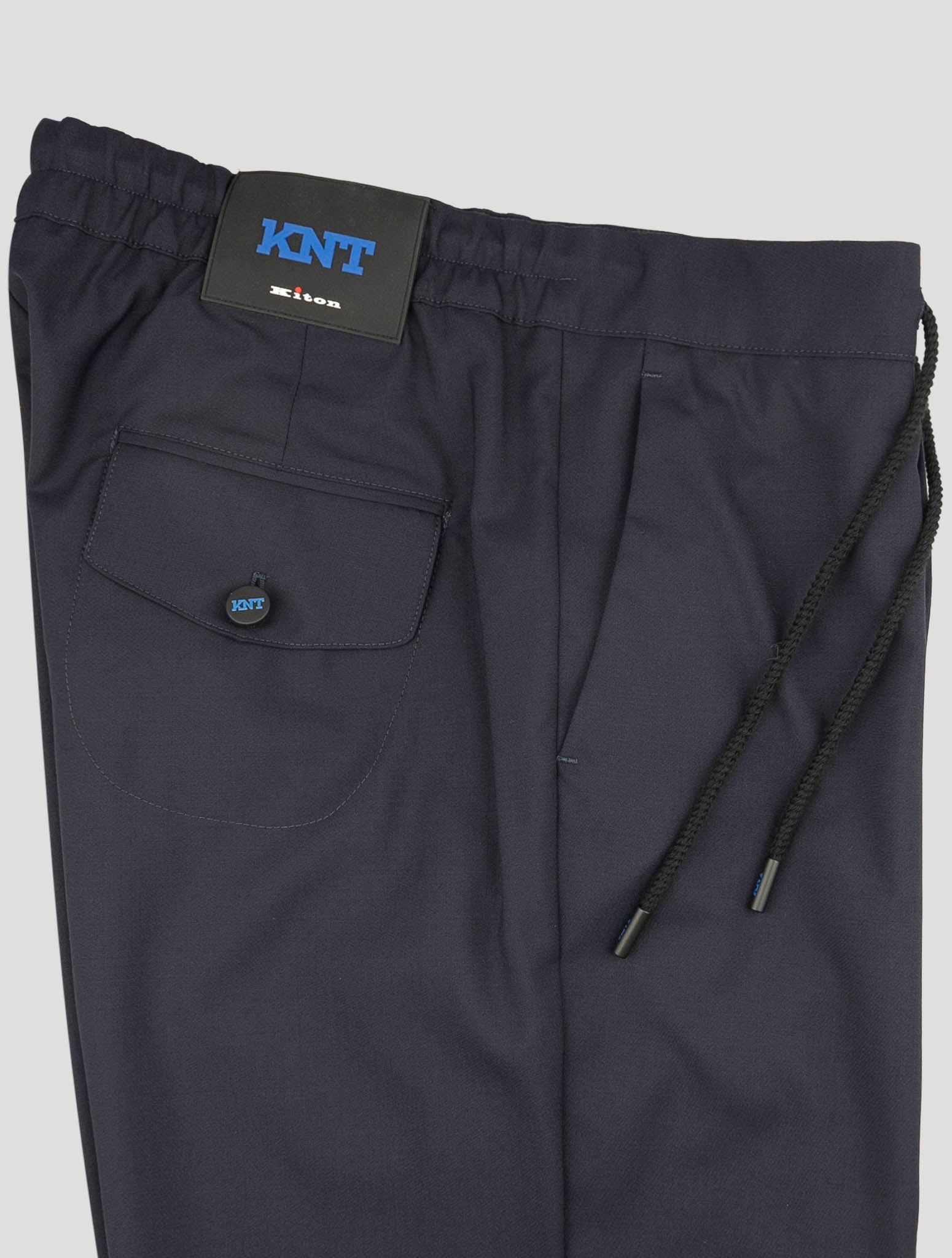 kiton Knt Blue Wool Pant