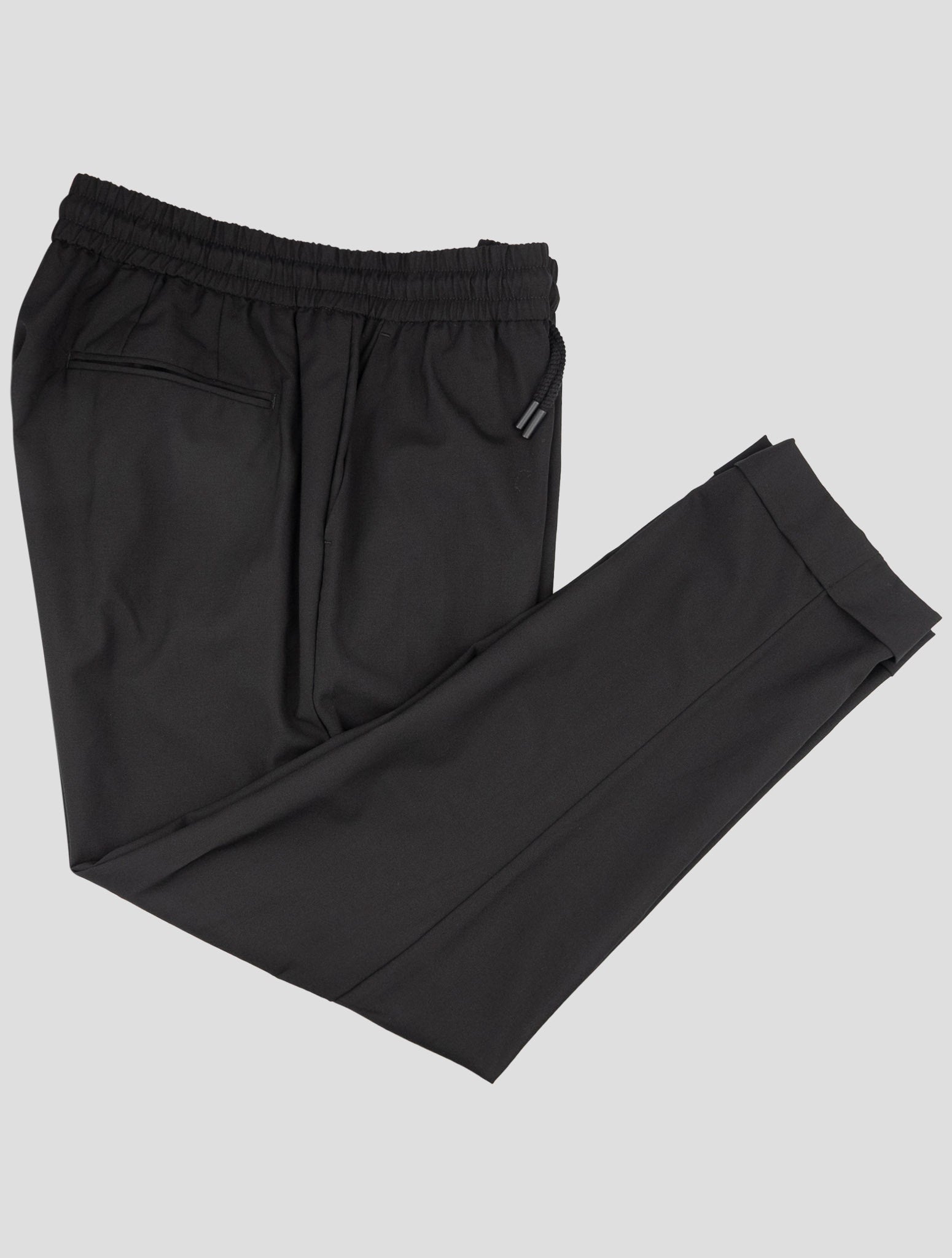 kiton Knt Black Virgin Wool Pant