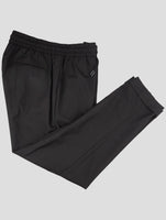 kiton Knt Black Virgin Wool Pant