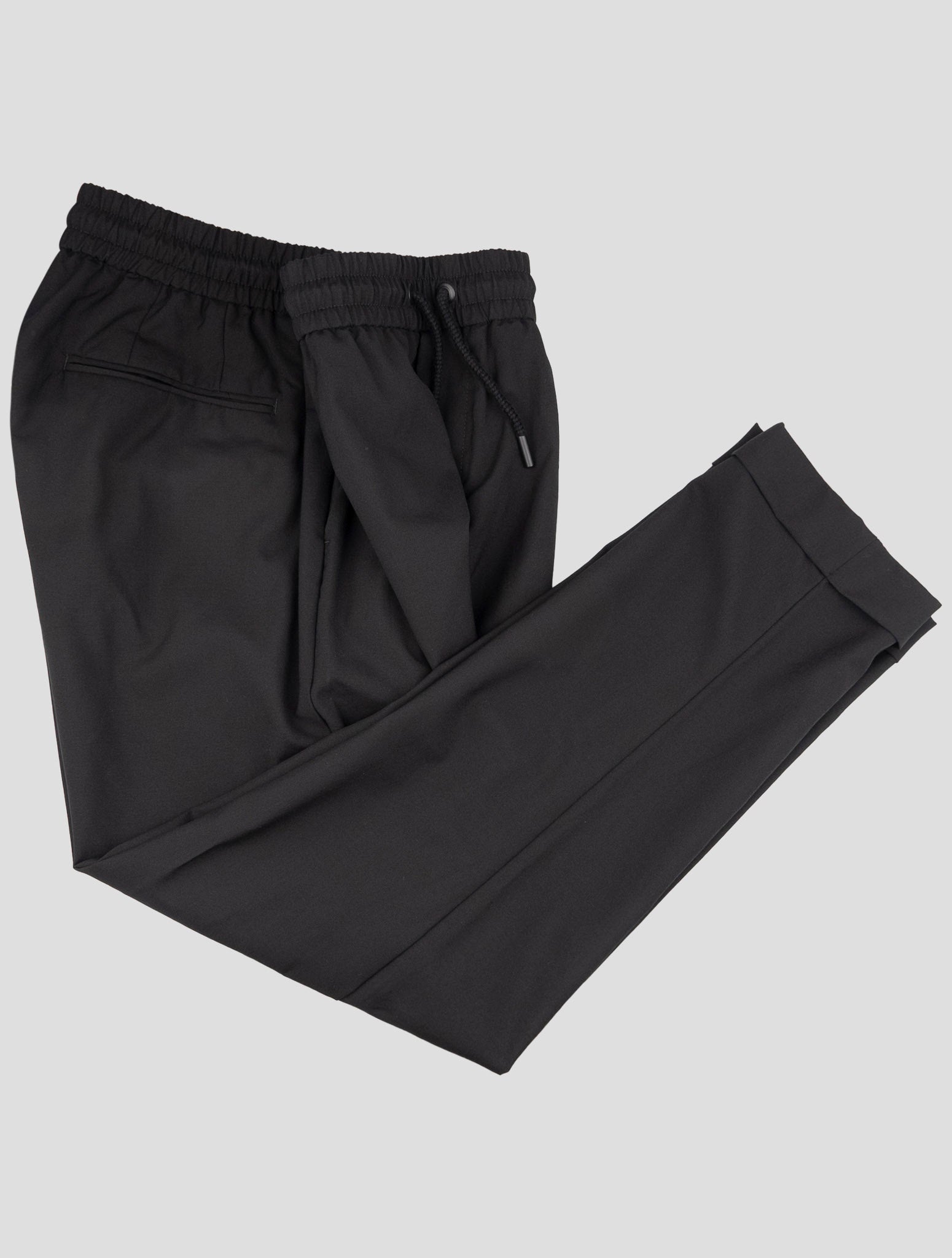 kiton Knt Black Virgin Wool Pant