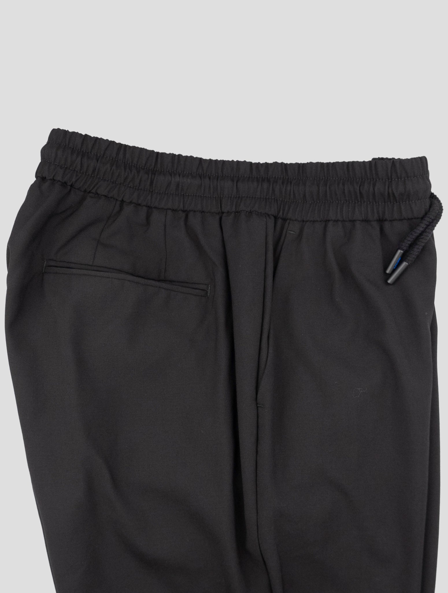 kiton Knt Black Virgin Wool Pant