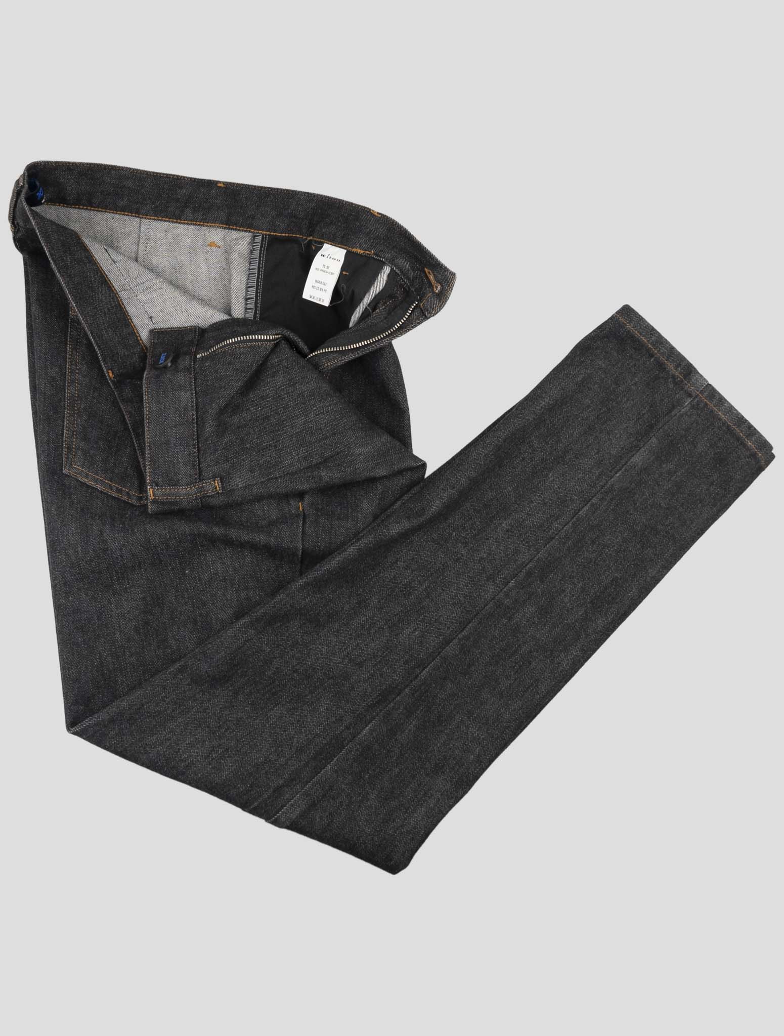 Kiton Knt Dark Gray Cotton Pe Jeans