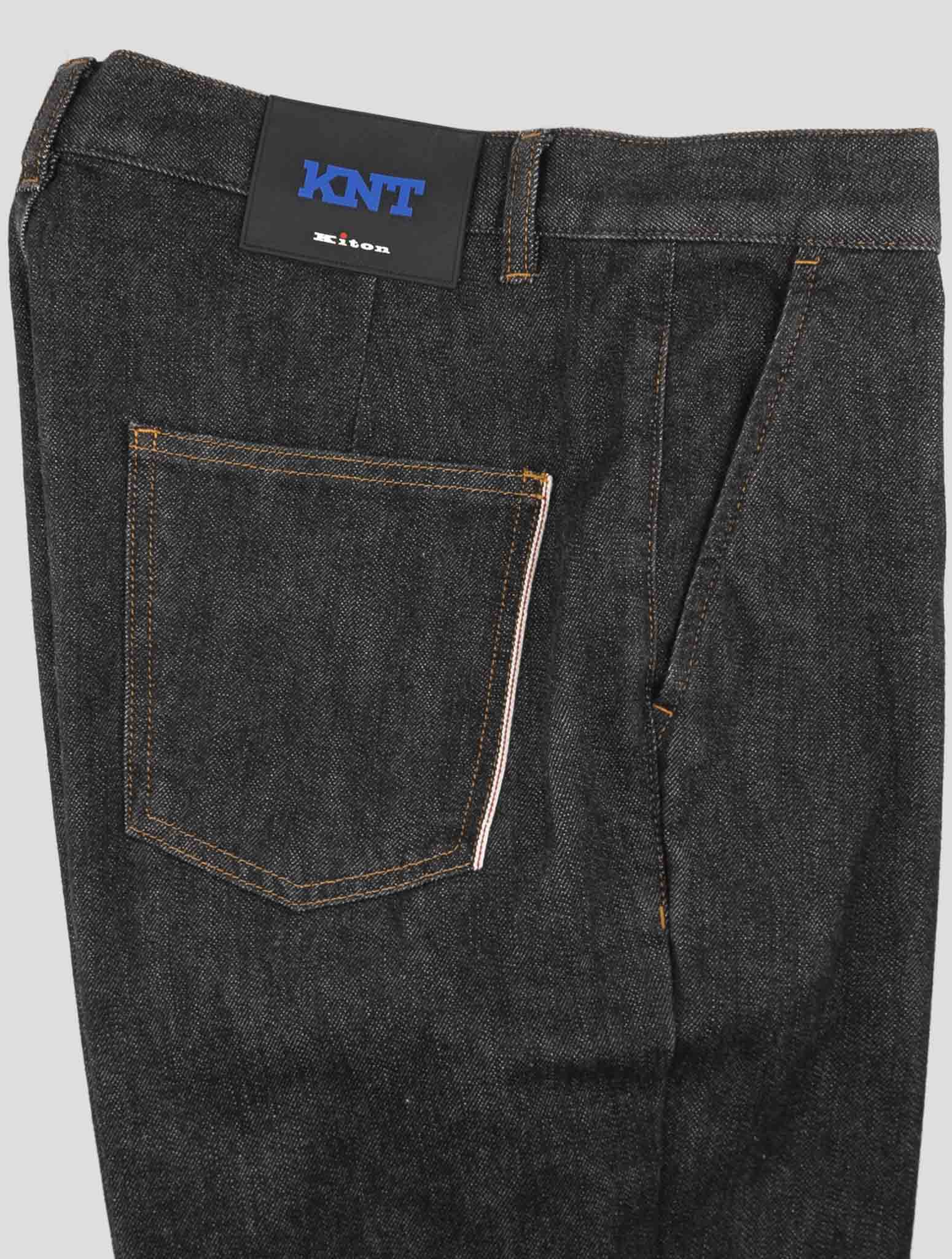 Kiton Knt Dark Gray Cotton Pe Jeans